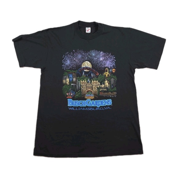 Vintage Busch Gardens T Shirt Mens XL Williamsburg Virginia - Picture 1 of 7